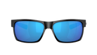 Costa Sunglasses with blue lenses and black frame on a white background