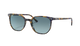 Ray-Ban Sunglasses with tortoiseshell frame and blue gradient lenses on a white background