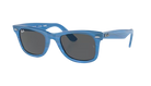 Blue Ray-Ban RB2140 sunglasses with a white background