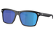 Costa Sunglasses with blue lenses and black frame on a white background