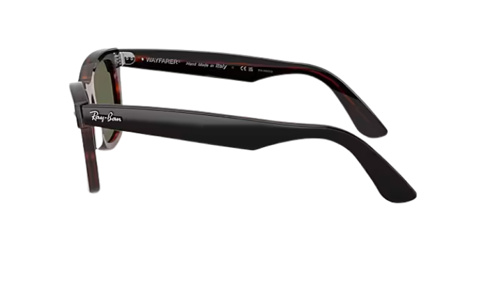 Black Ray-Ban sunglasses on a white background