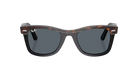 Sunglasses with tortoiseshell frame and dark lenses on a white background