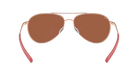 Costa Aviator sunglasses with rose gold frame and copper silver mirror lenses on a white background