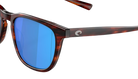 Costa Sunglasses with tortoiseshell frame and blue lenses on a white background