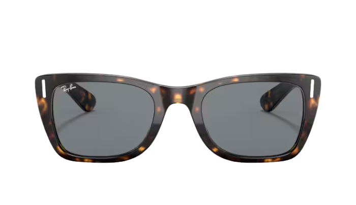 Ray-Ban Sunglasses with tortoiseshell frame and dark lenses on a white background