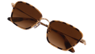 Krewe sunglasses with tortoiseshell frame and brown gradient lenses on a white background