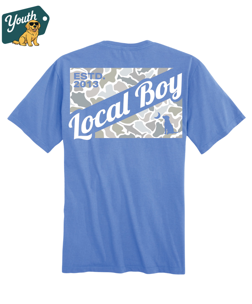 Local Boy - Youth Camo Flag Saltwater Tee