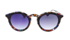 Krewe Sunglasses with a multicolored frame and purple gradient lenses on a white background