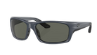 Costa Sunglasses with polarized gray lenses and midnight bkue frame on a white background