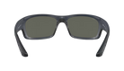 Costa Sunglasses with polarized gray lenses and midnight bkue frame on a white background
