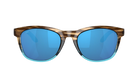 Costa Sunglasses with blue polarized lenses and a tortoiseshell frame on a white background