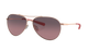 Costa Aviator sunglasses with satin rose gold frame and rose gradient lenses on a white background