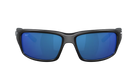 Black COSTA sunglasses with blue lenses on a white background FANTAIL