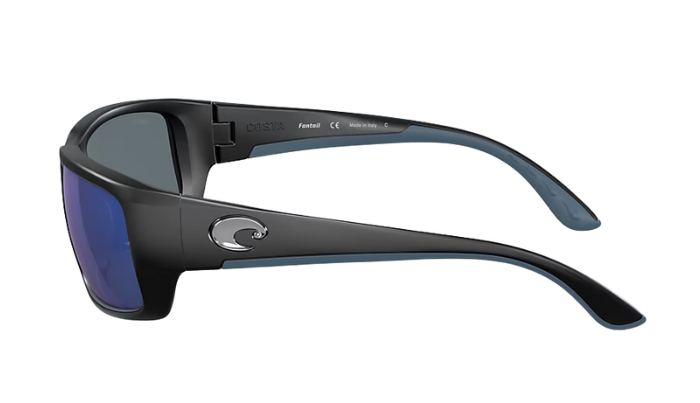 Black COSTA sunglasses with a logo on a white background FANTAIL