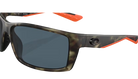Camoflage Costa sunglasses with gray lenses on a white background