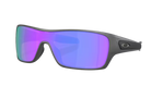 Oakley Sunglasses with purple lenses on a white background