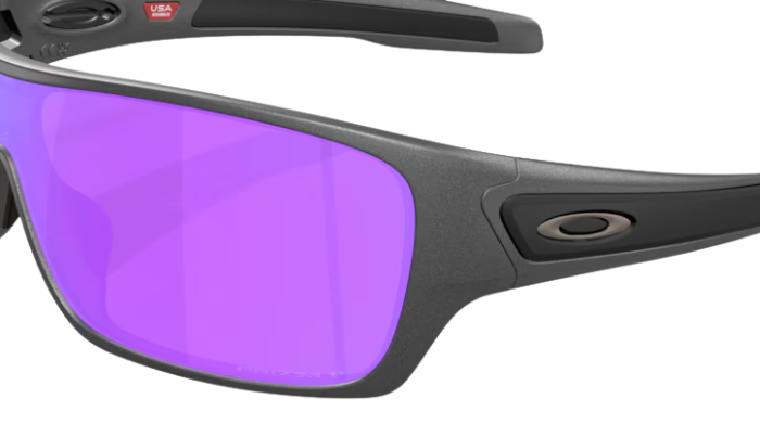 Oakley Sunglasses with purple lenses on a white background