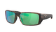 Costa Sunglasses with green polarized lenses and tortoiseshell frame on a white background
