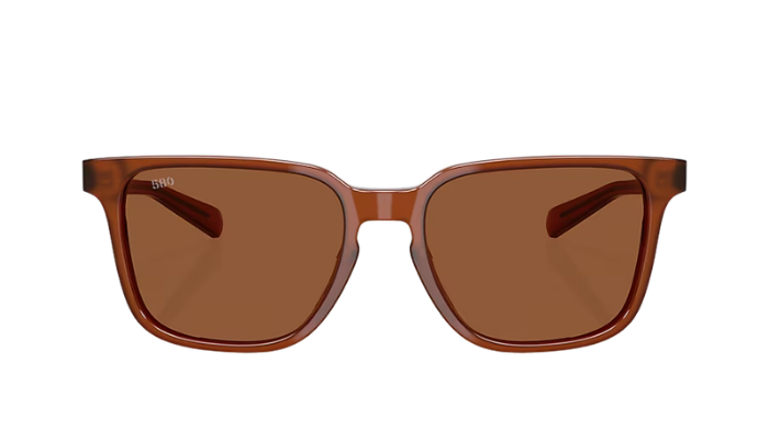 Brown Costa sunglasses with Copper polarized lenses white background