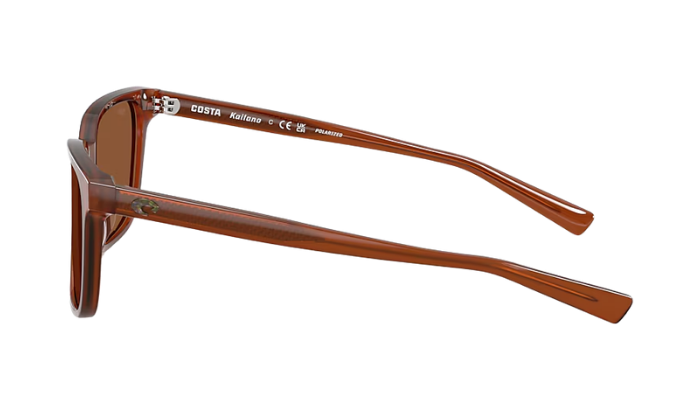 Brown Costa sunglasses with Copper polarized lenses white background