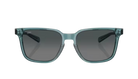 Teal crystal Costa sunglasses with a gray gradient polarized lens on a white background