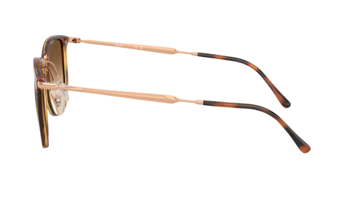 RayBan Sunglasses with tortoiseshell frame and brown gradient lenses on a white background