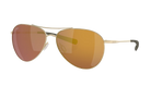 Costa Aviator sunglasses with gold frame and gold mirror lenses on a white background