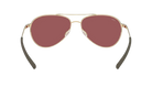 Costa Aviator sunglasses with gold frame and gold mirror lenses on a white background