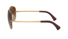 RayBan Aviator sunglasses with gold frame and brown gradient lenses on a white background