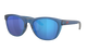 Blue Costa sunglasses with polarized blue mirror lenses a clear background