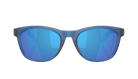 Blue Costa sunglasses with polarized blue mirror lenses a clear background