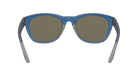 Blue Costa sunglasses with polarized blue mirror lenses a clear background