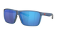 Blue Costa sunglasses with a blue reflective lens on a white background