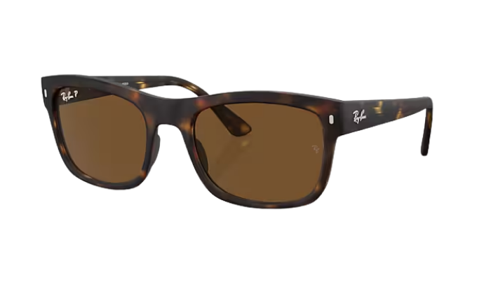 Ray-Ban Tortoiseshell sunglasses with brown lenses on a white background