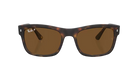 Ray-Ban Tortoiseshell sunglasses with brown lenses on a white background