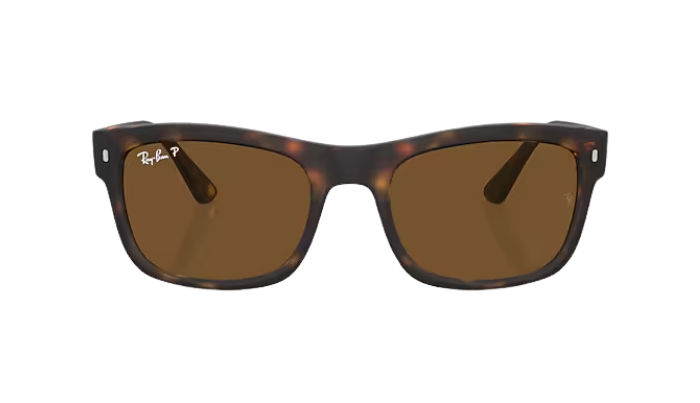Ray-Ban Tortoiseshell sunglasses with brown lenses on a white background