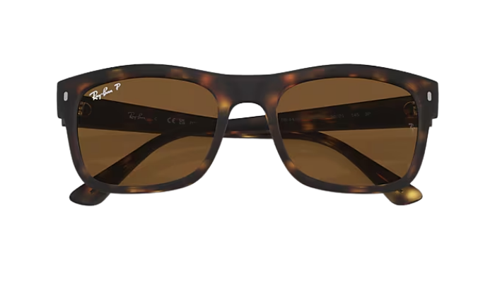 Ray-Ban Tortoiseshell sunglasses with brown lenses on a white background