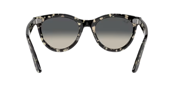 Ray-Ban Sunglasses with tortoiseshell frame and gradient lenses on a white background
