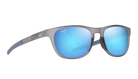 maui Jim Sunglasses with blue reflective lenses on a white background Melemele