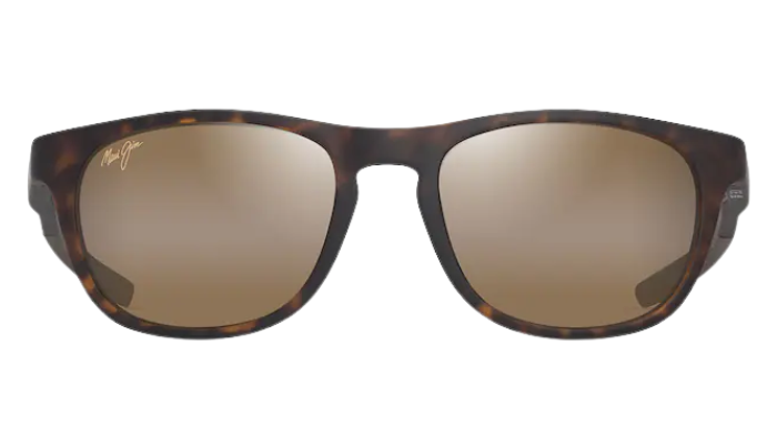 Maui Jim Sunglasses with tortoiseshell frame and brown lenses on a white background Melemele