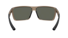 Costa Sunglasses with a transparent matte brown frame and gray lenses on a white background