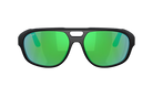 Black Costa Sunglasses with green mirror lenses. Street Heat