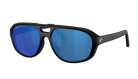 Black Costa Sunglasses with blue mirror lenses. Street Heat