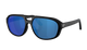 Black Costa Sunglasses with blue mirror lenses. Street Heat