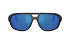 Black Costa Sunglasses with blue mirror lenses. Street Heat
