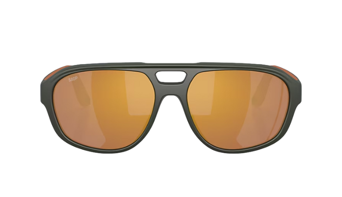 Black Costa Sunglasses with gold mirror lenses. Street Heat