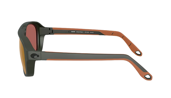 Black Costa Sunglasses with gold mirror lenses. Street Heat