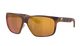 Costa sunglasses with a tortoiseshell frame and polarized gold mirror on a white background