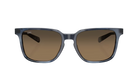 Costa Sunglasses with a blue tortoise frame and polarized copper gradient lenses on a white background