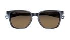 Costa Sunglasses with a blue tortoise frame and polarized copper gradient lenses on a white background